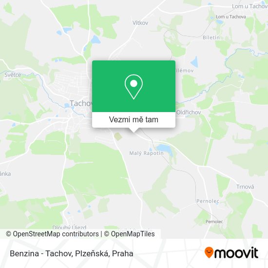 Benzina - Tachov, Plzeňská mapa