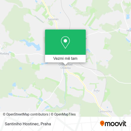 Santiniho Hostinec mapa