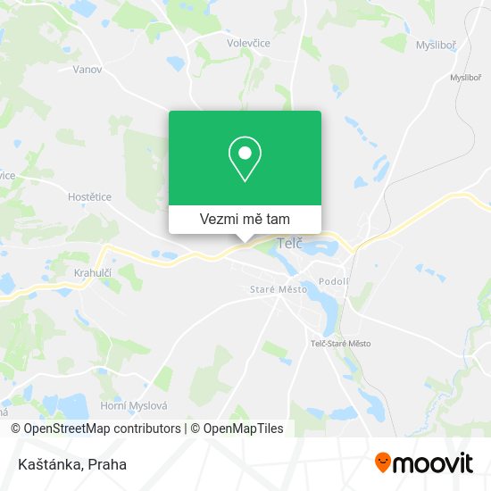 Kaštánka mapa
