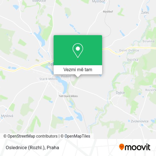 Oslednice (Rozhl.) mapa