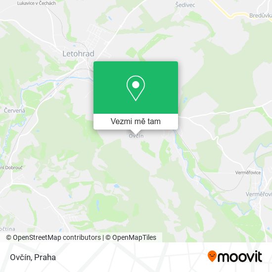 Ovčín mapa
