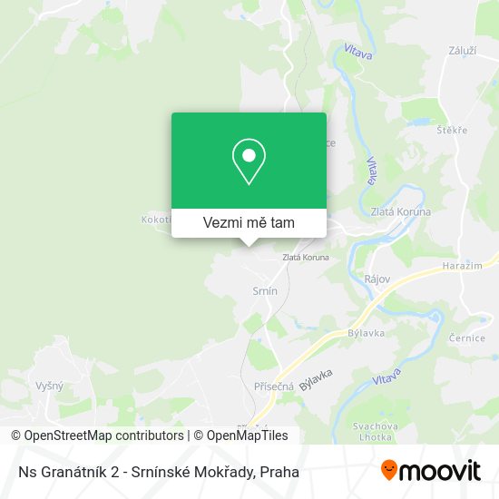 Ns Granátník 2 - Srnínské Mokřady mapa