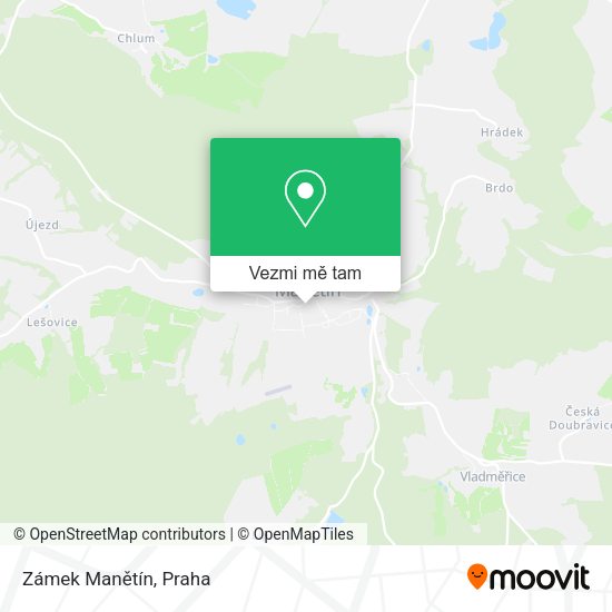 Zámek Manětín mapa