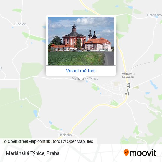 Mariánská Týnice mapa