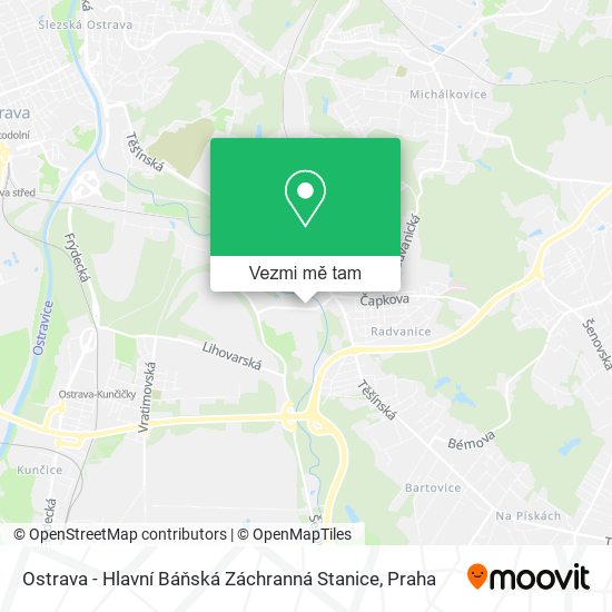 Ostrava - Hlavní Báňská Záchranná Stanice mapa