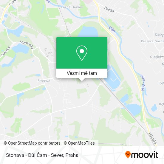 Stonava - Důl Čsm - Sever mapa