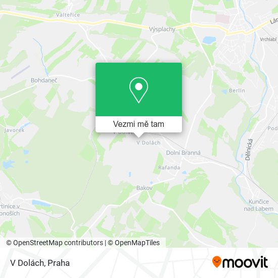 V Dolách mapa