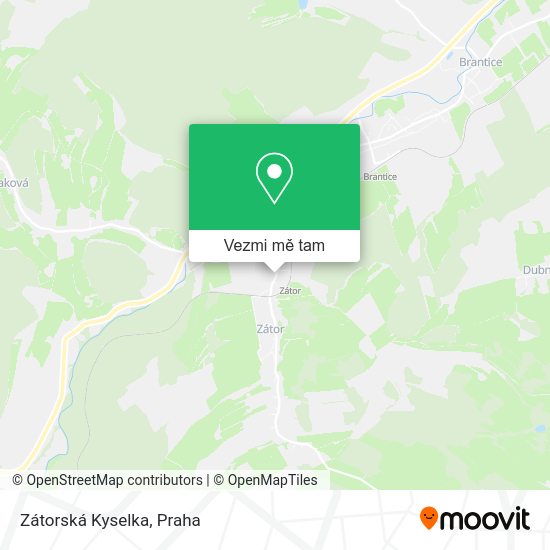 Zátorská Kyselka mapa