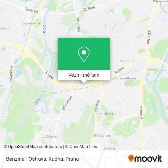 Benzina - Ostrava, Rudná mapa