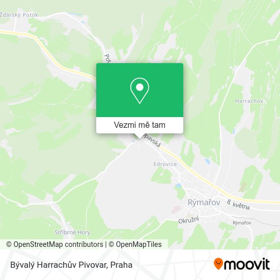 Bývalý Harrachův Pivovar mapa