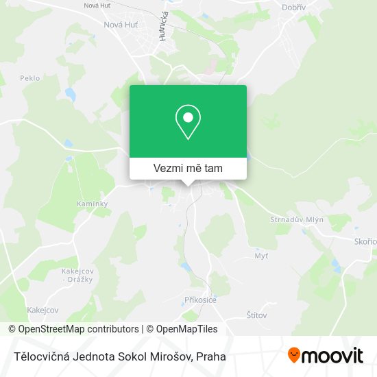 Tělocvičná Jednota Sokol Mirošov mapa