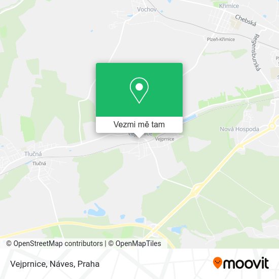 Vejprnice, Náves mapa