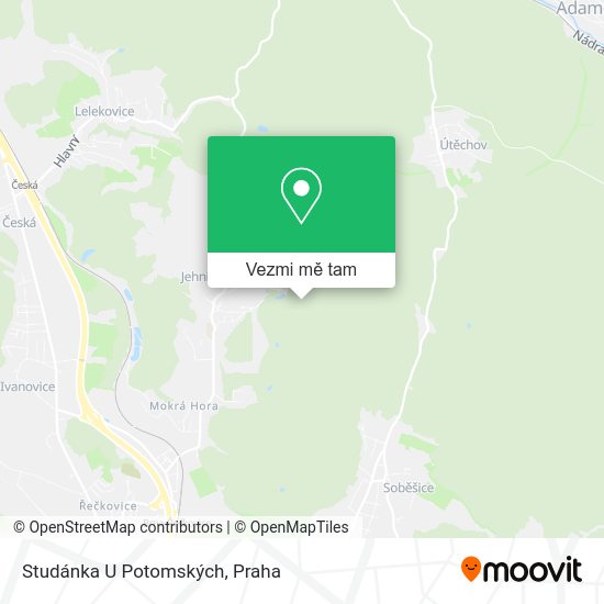 Studánka U Potomských mapa