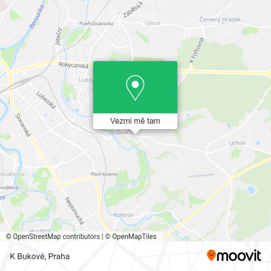 K Bukové mapa