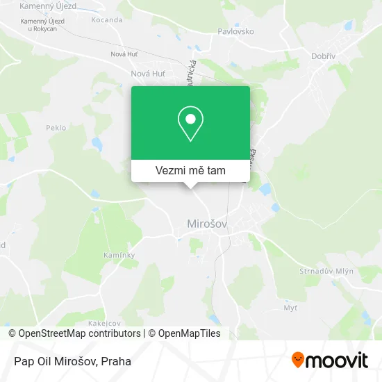 Pap Oil Mirošov mapa