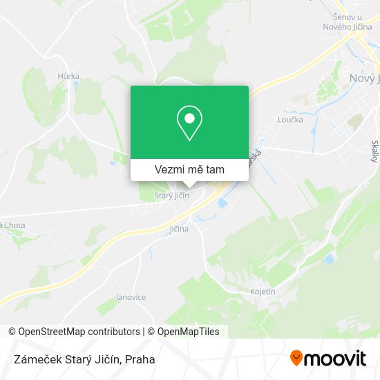 Zámeček Starý Jičín mapa
