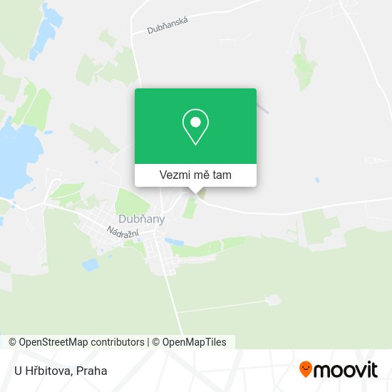 U Hřbitova mapa