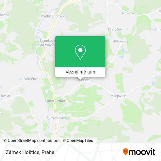 Zámek Hoštice mapa