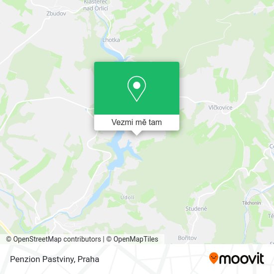 Penzion Pastviny mapa