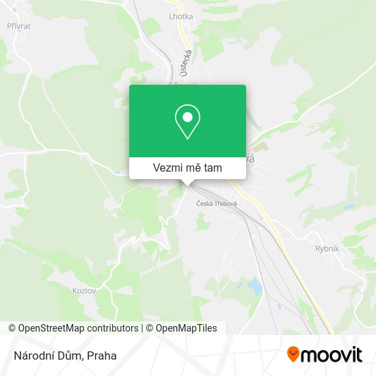Národní Dům mapa