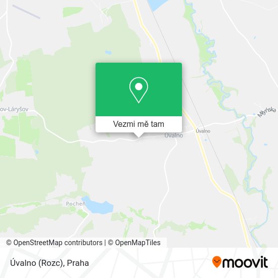 Úvalno (Rozc) mapa