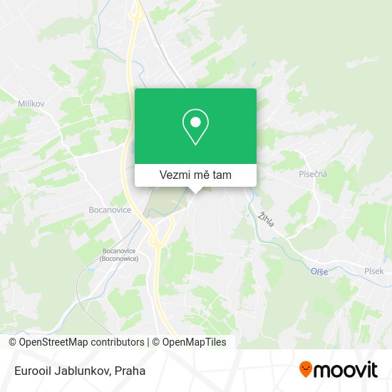 Eurooil Jablunkov mapa