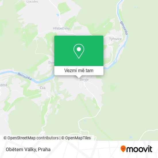 Obětem Války mapa