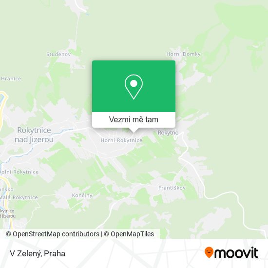 V Zelený mapa