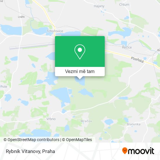Rybník Vitanovy mapa