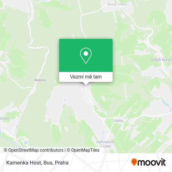 Kamenka Host, Bus mapa