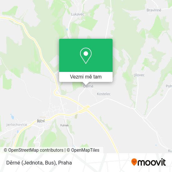 Děrné (Jednota, Bus) mapa