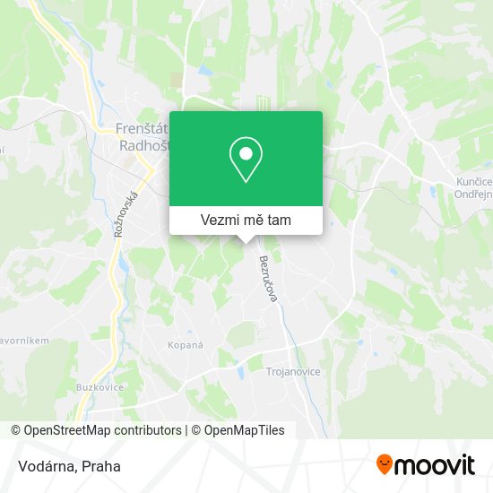 Vodárna mapa