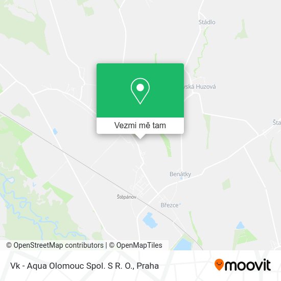 Vk - Aqua Olomouc Spol. S R. O. mapa