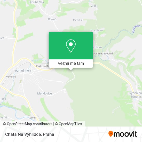 Chata Na Vyhlídce mapa