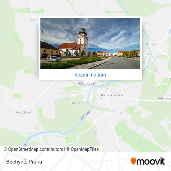 Bechyně mapa