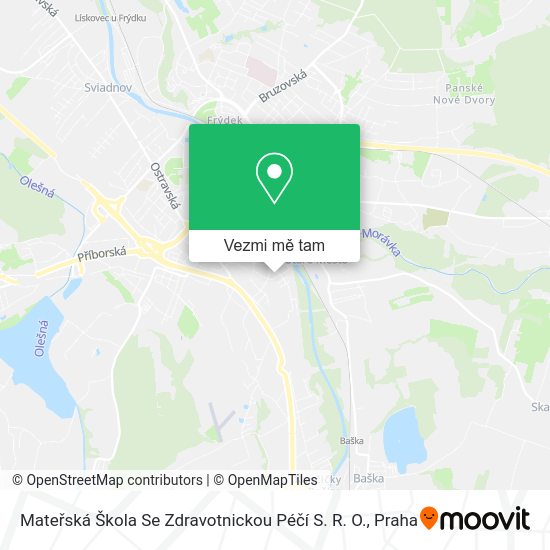 Mateřská Škola Se Zdravotnickou Péčí S. R. O. mapa