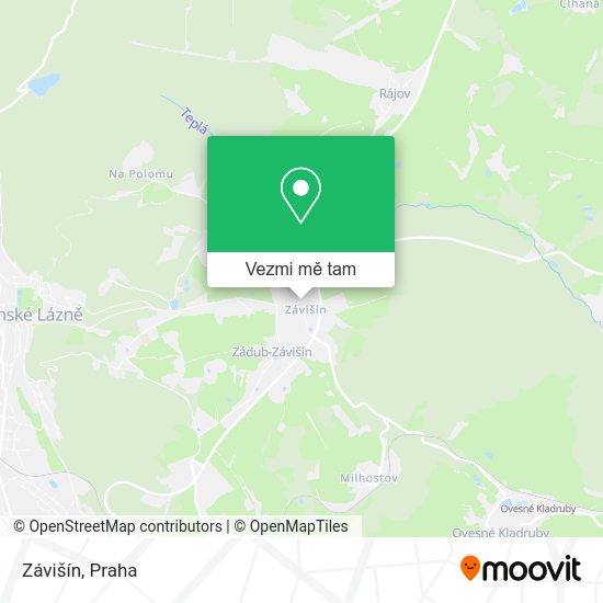 Závišín mapa