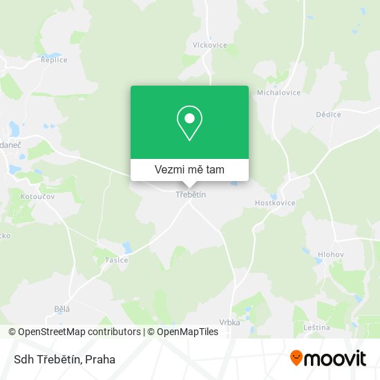 Sdh Třebětín mapa
