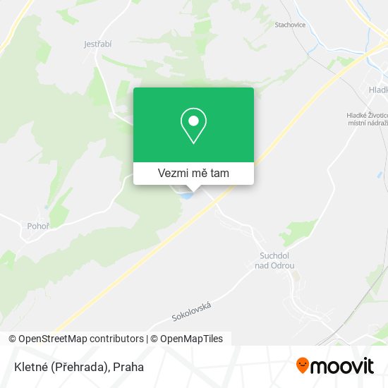 Kletné (Přehrada) mapa