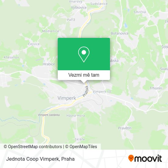 Jednota Coop Vimperk mapa