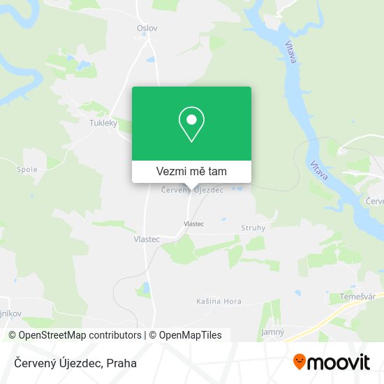 Červený Újezdec mapa