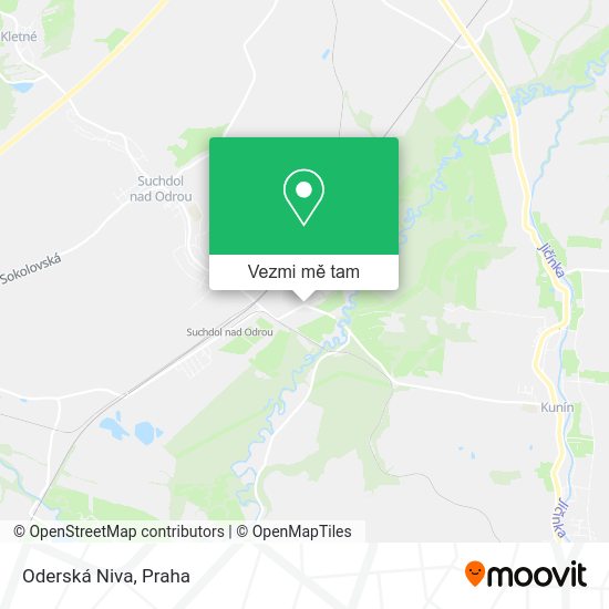 Oderská Niva mapa
