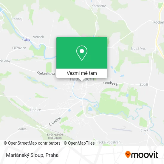 Mariánský Sloup mapa