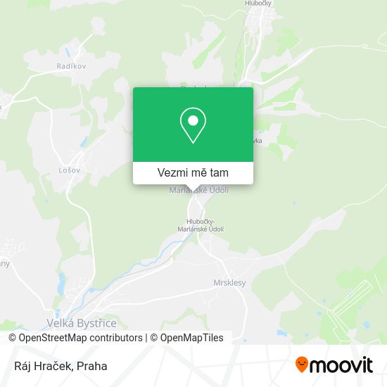 Ráj Hraček mapa