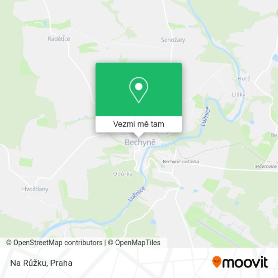 Na Růžku mapa