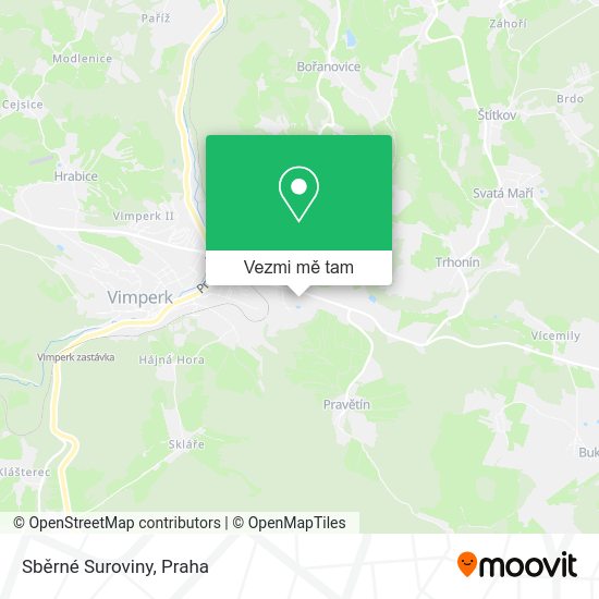 Sběrné Suroviny mapa