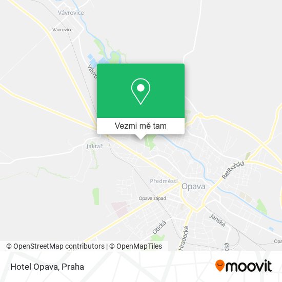 Hotel Opava mapa