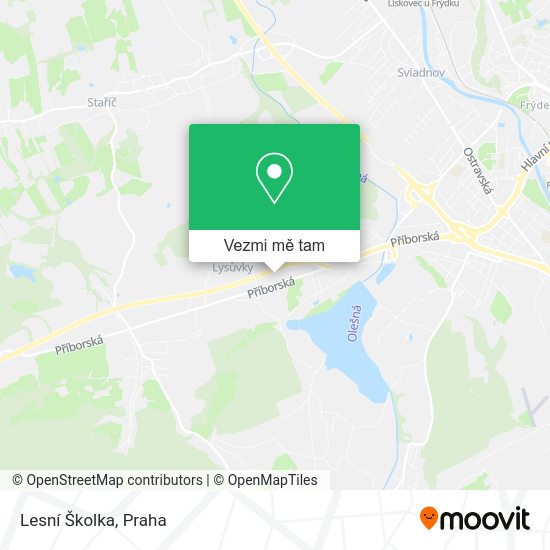 Lesní Školka mapa