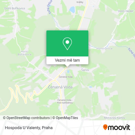Hospoda U Valenty mapa
