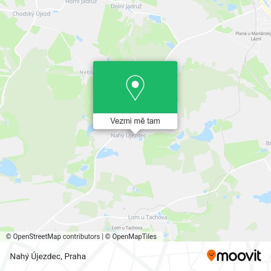 Nahý Újezdec mapa